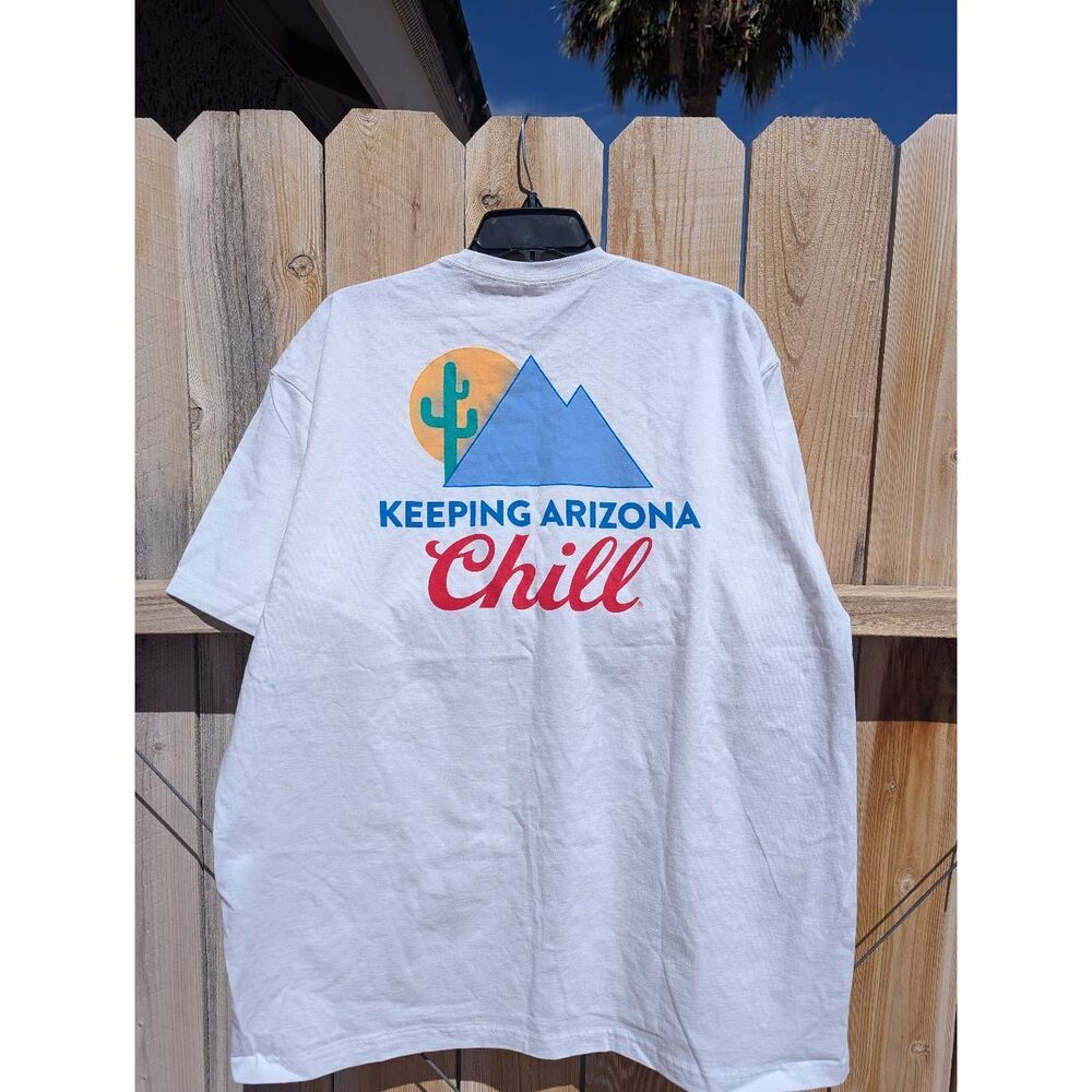 Del Sol Coors Arizona Chill mountain UV color change white cotton shirt mens XL